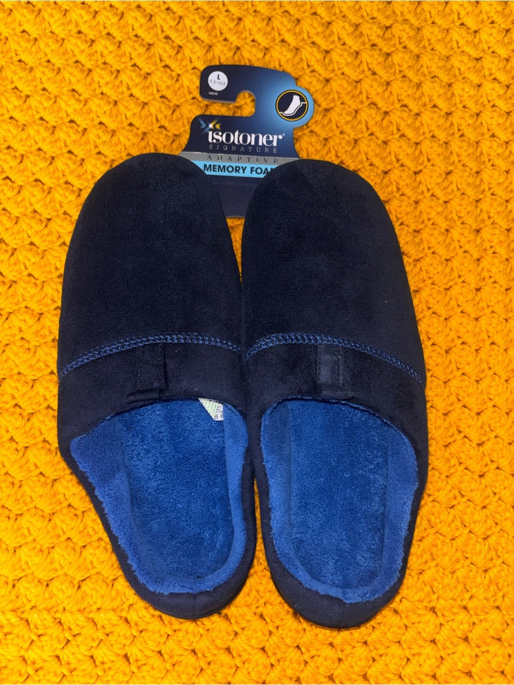 isotoner Navy Blue Memory Foam Slip-On Loafers